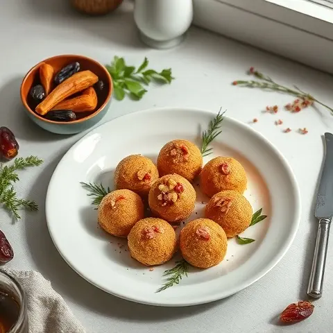 Nutritious Jaggery-Free Date Besan Ladoo