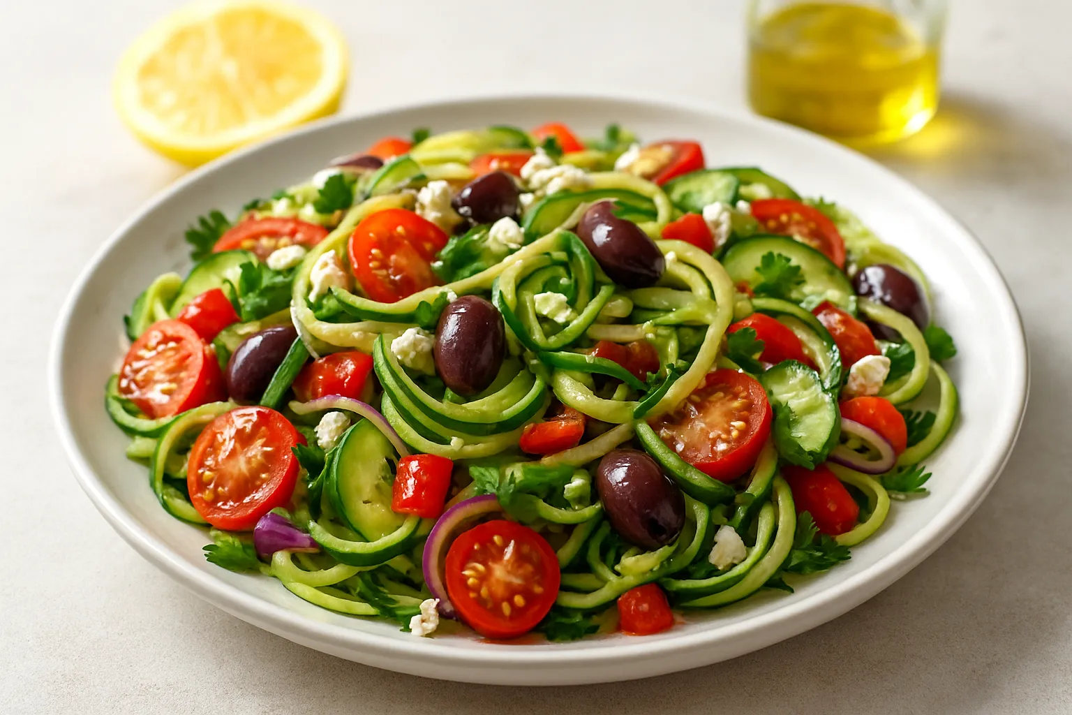 Zoodle Greek Salad