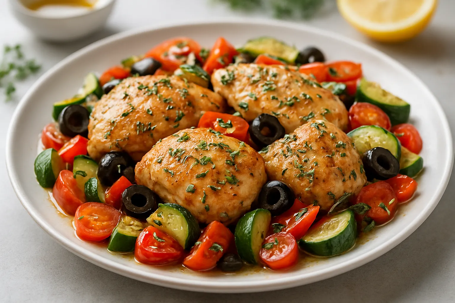 Herb-Infused Chicken Provençal with Olives