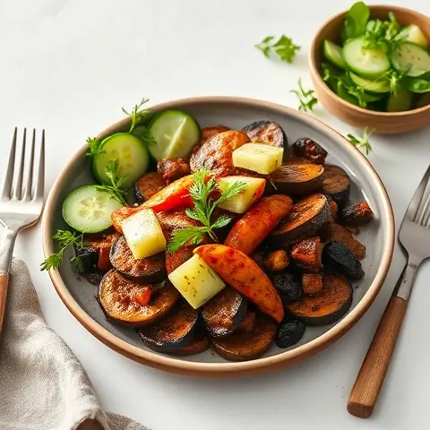 Heart-Healthy Baingan Bharta with Cucumber Salad