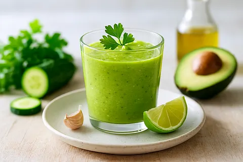 Cucumber-Avocado Gazpacho Breakfast Shot