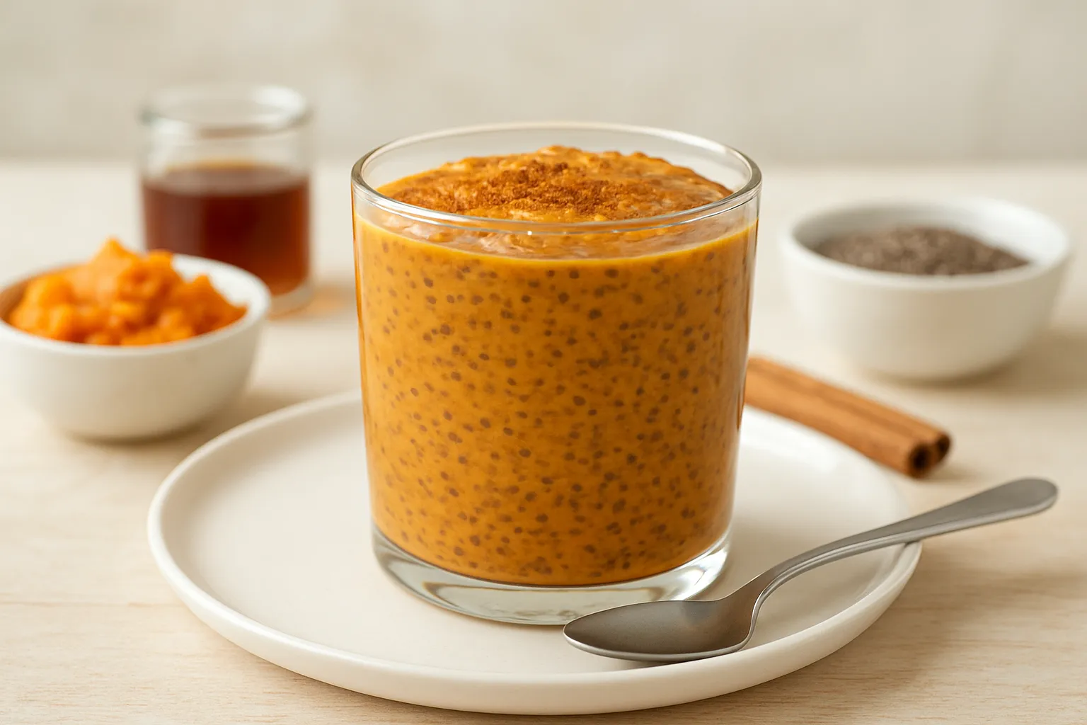 Keto Pumpkin-Spice Chia Pudding (Unsweetened)
