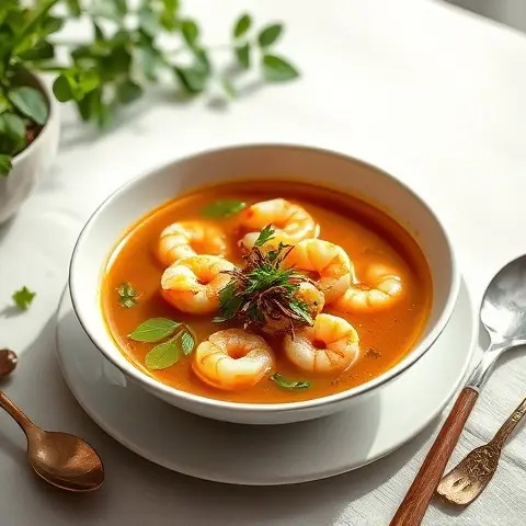 Chili-Free “Tom Yum”-Style Shrimp Soup