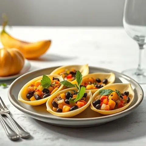 Spicy Mango & Black Bean Salad in Endive Boats