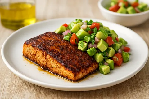 Blackened Mahi Mahi with Avocado Salsa
