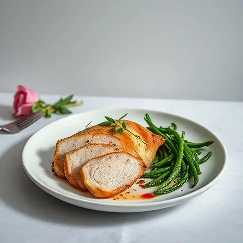 Rose & Cardamom Roasted Turkey with Sautéed Rapini