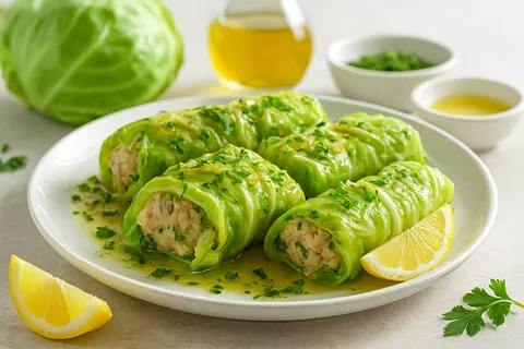 Lemon Chicken Cabbage Rolls