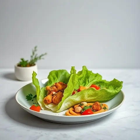 Chicken Chettinad Lettuce Wraps