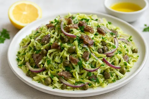 Zesty Cabbage, Anchovy & Lemon Salad