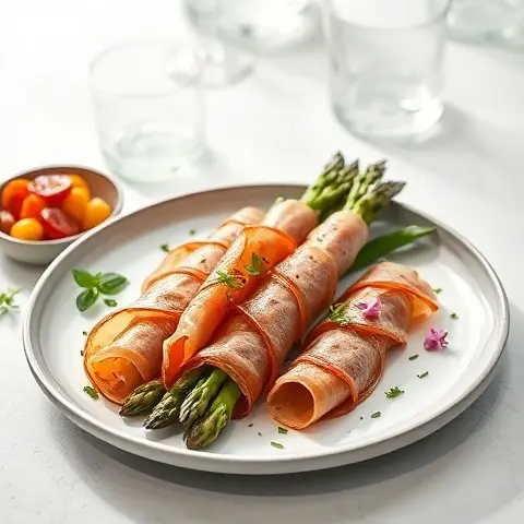 Grilled Asparagus Wrapped in Turkey Prosciutto-Style