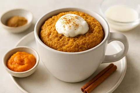 Healthy Pumpkin-Spice Mug Cake