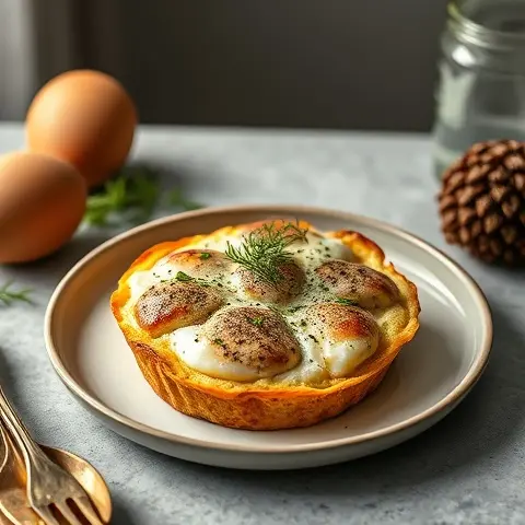 Smoked Trout Egg Muffins with Dill