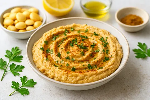 Spiced Greek White Bean Dip with Lupin Beans