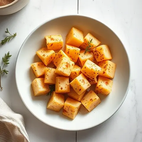 Oven-Roasted Rutabaga Cubes with Smoked Paprika