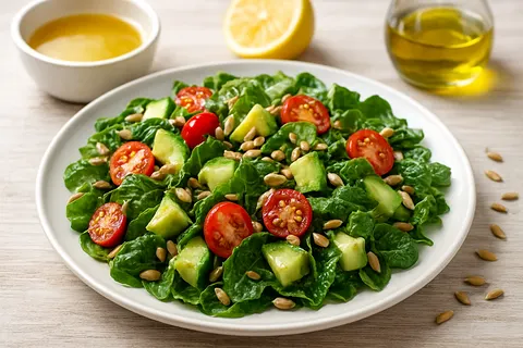 Baby Kale, Sunflower Seed & Lemon Vinaigrette Salad