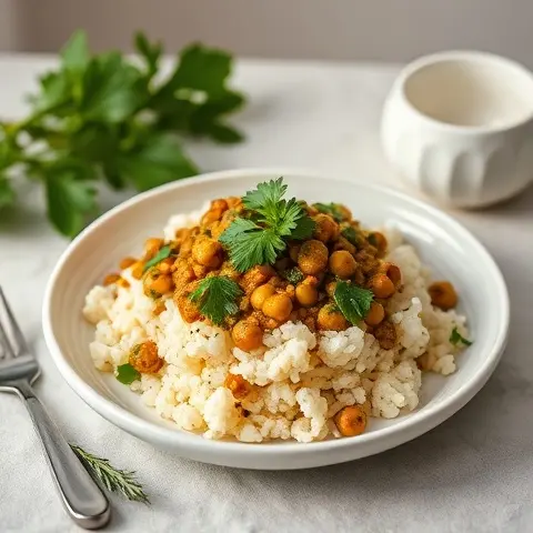 Delicious Methi Dal with Cauliflower Rice