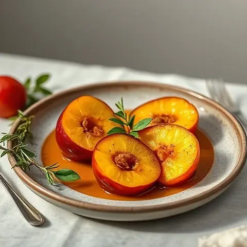 Lemon-Thyme Poached Plums