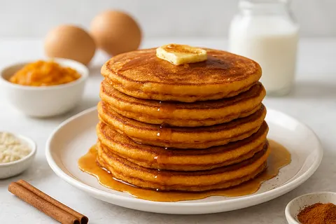 Cinnamon-Spiced Pumpkin Pancakes (Almond Flour)