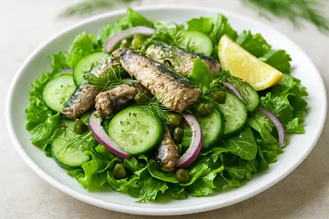Sardine and Cucumber Dill Salad