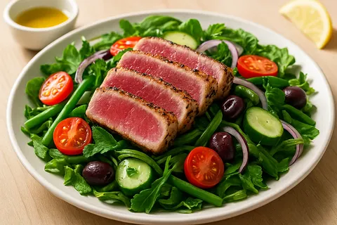 Seared Tuna Niçoise Salad (No Potatoes)