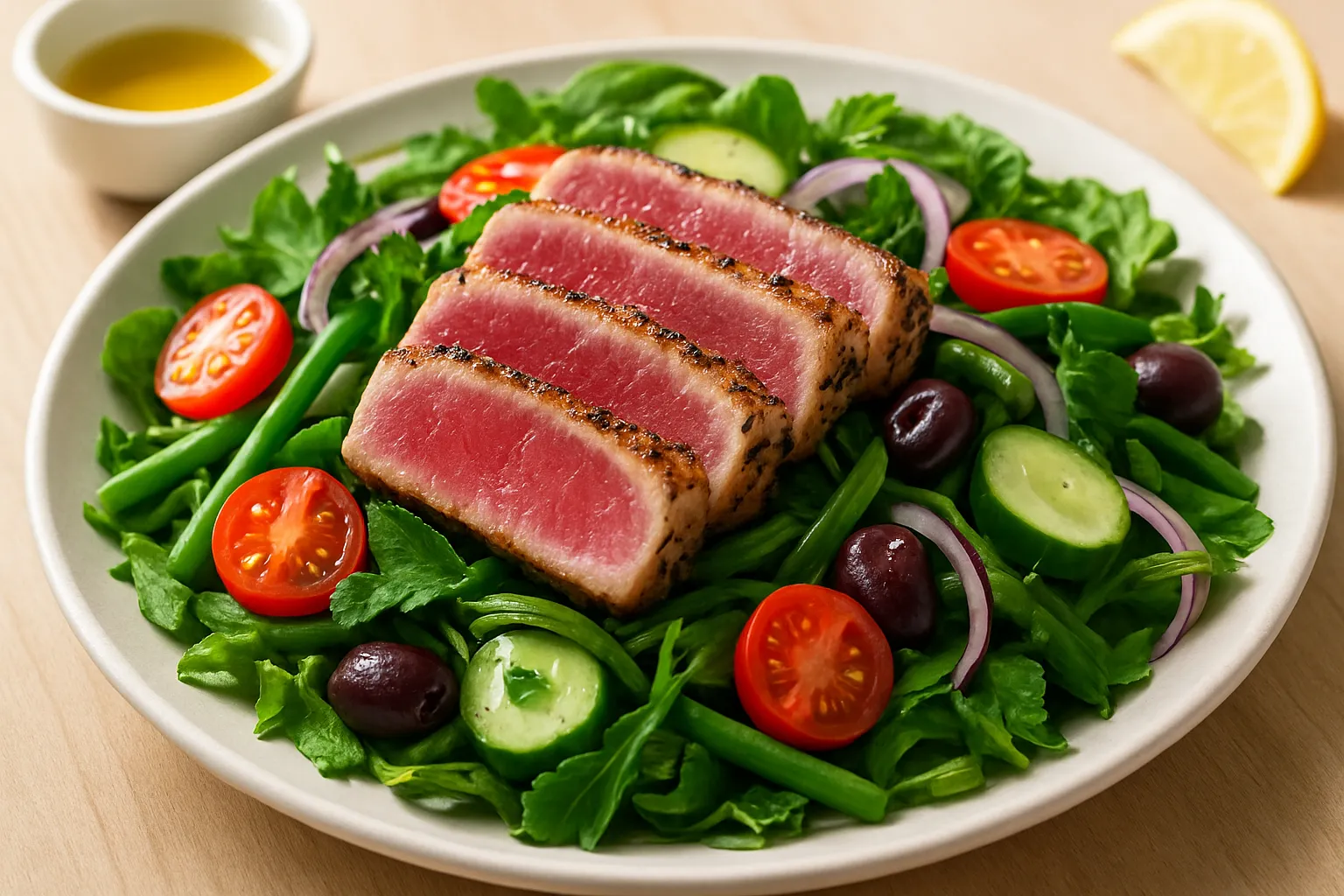 Seared Tuna Niçoise Salad (No Potatoes)