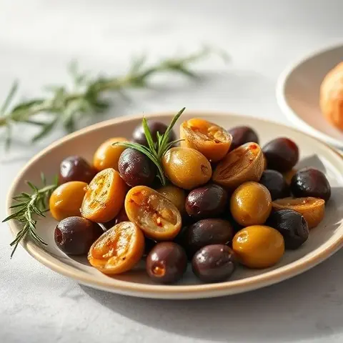 Garlic-Rosemary Marinated Olives