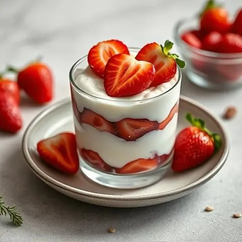 Strawberry Soy-Free Yogurt Parfait with Flax
