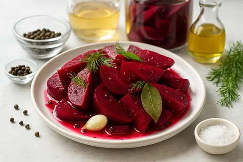 Vinegar-Brined Pickled Beets