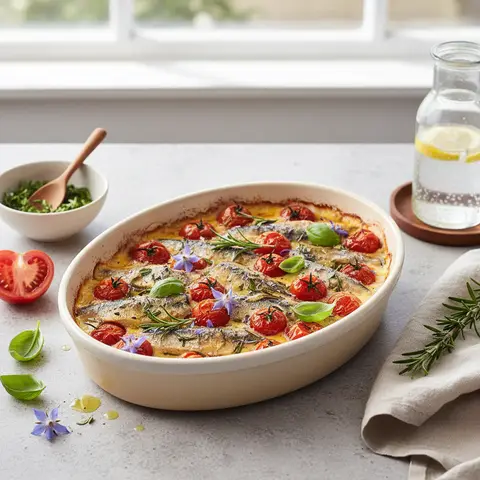 Sardine and Tomato Bake with Herbs