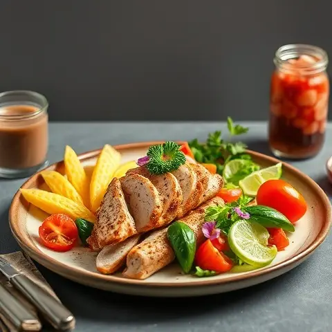 Paleo Chicken Shawarma Plate with Pickled Veggies