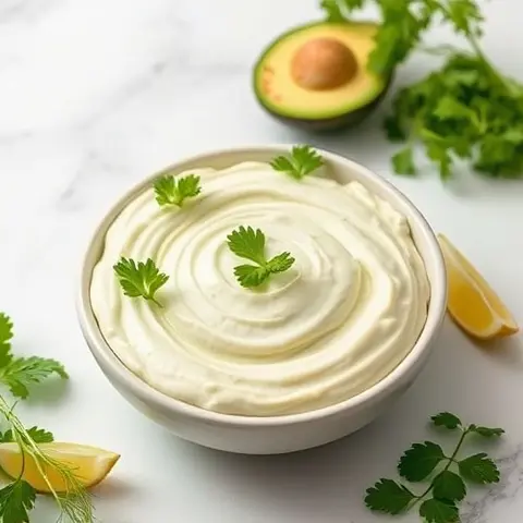 Cilantro-Yogurt Avocado Cream with Lime