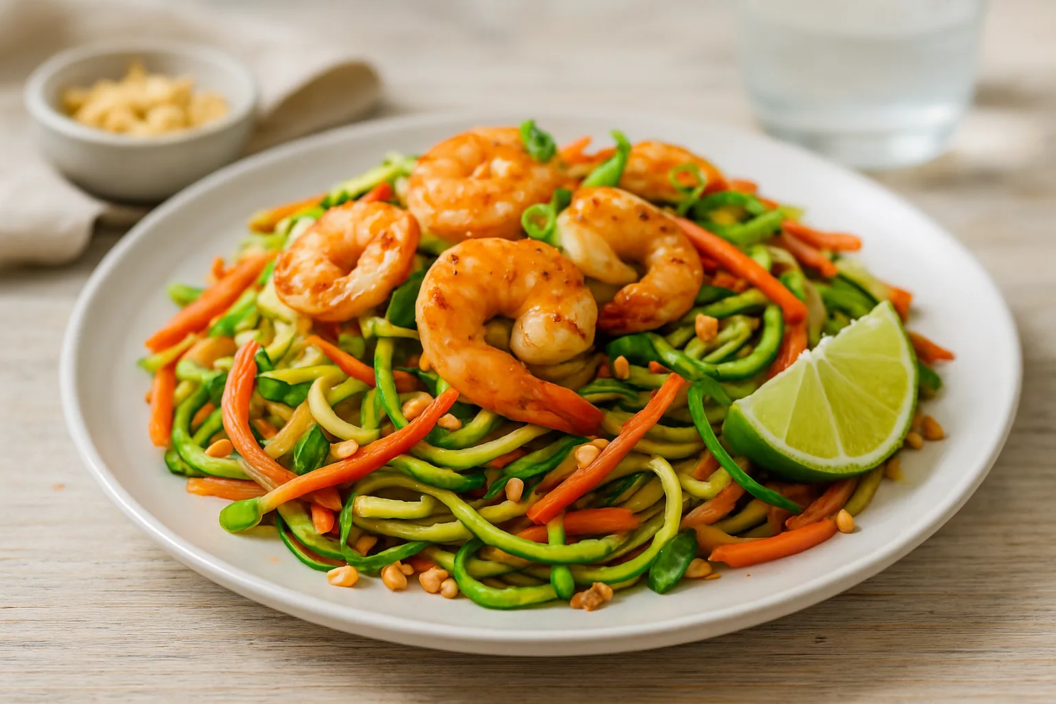 Zoodle Pad Thai with Shrimp