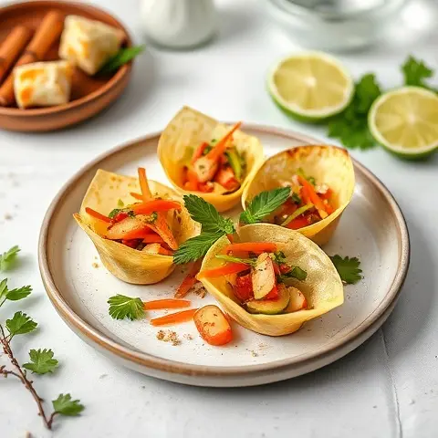 Thai Green Papaya Cups with Lime