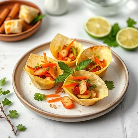 Thai Green Papaya Cups with Lime