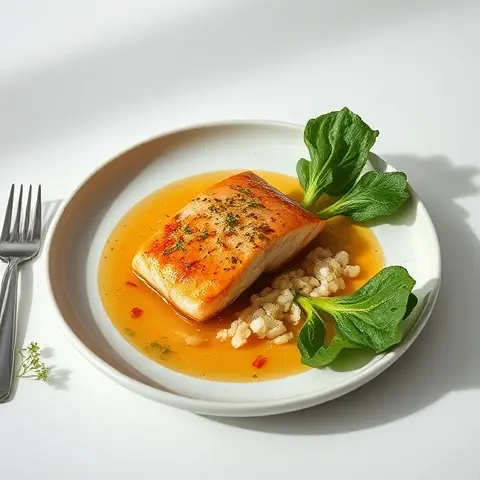 Ginger-Lemongrass Poached Salmon with Bok Choy