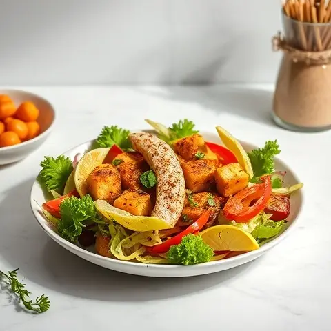 BBQ-Spiced Tofu & Cabbage Crunch Salad