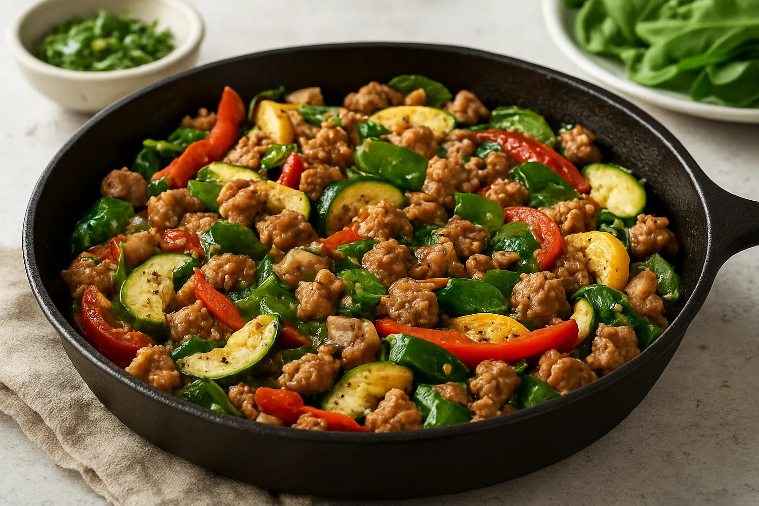 Herb-Roasted Turkey Sausage Skillet