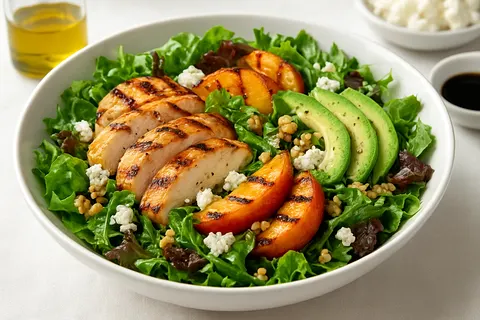 Grilled Peach & Chicken Salad
