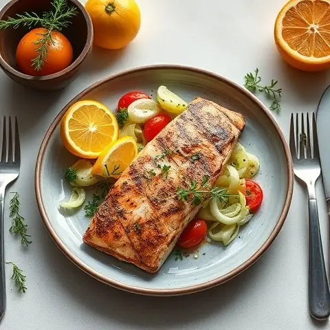 Herb-Grilled Mackerel with Fennel and Citrus