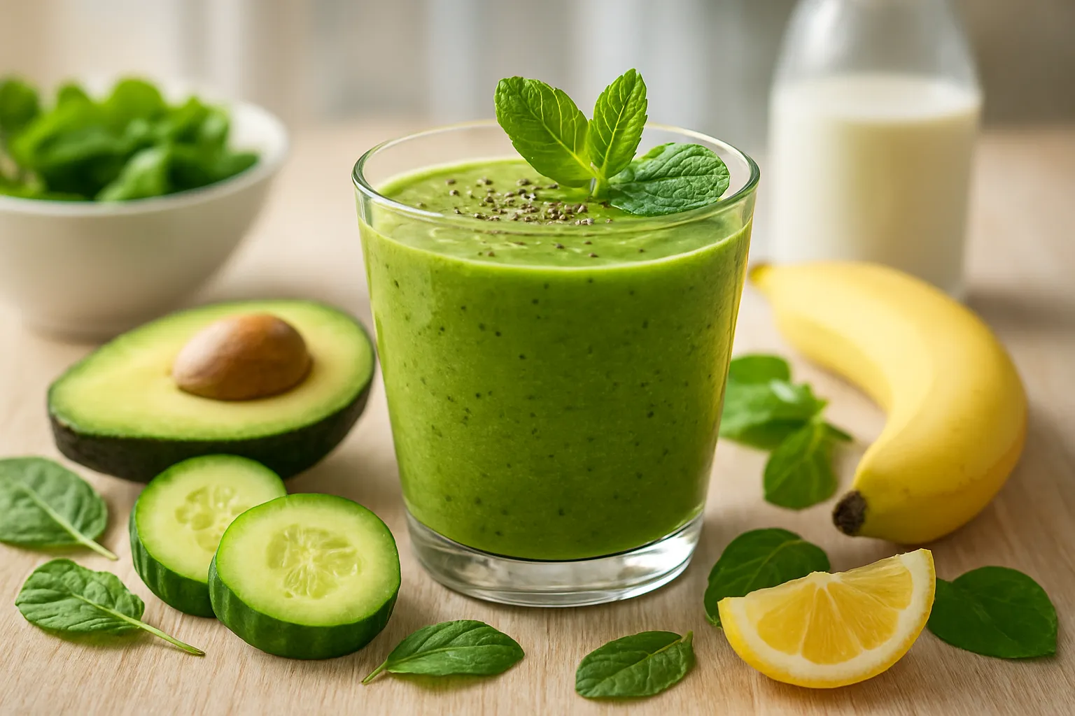 Cucumber-Avocado Green Smoothie