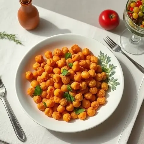 Crunchy Roasted Chickpeas with Paprika