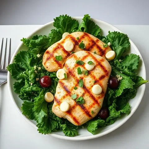 Grilled Chicken Caesar with Kale
