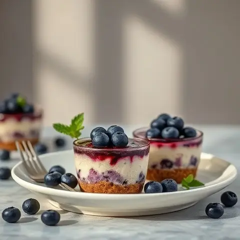 No-Bake Blueberry Cheesecake Cups