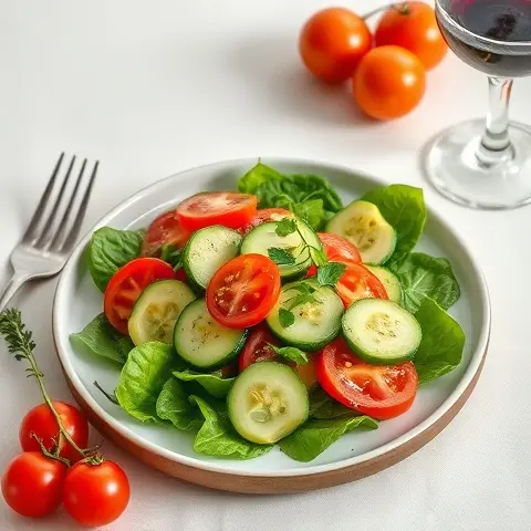 Avocado-Cucumber Tomato Salad with Cilantro-Lime Dressing