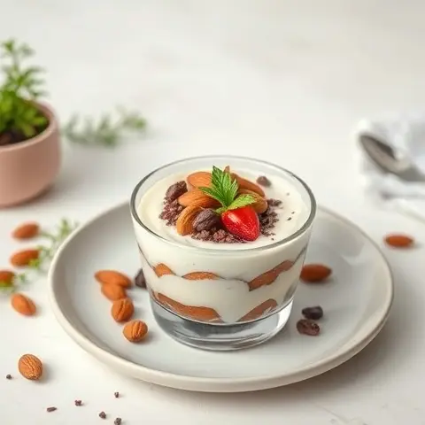 Coconut Yogurt Parfait with Almonds and Cacao Nibs