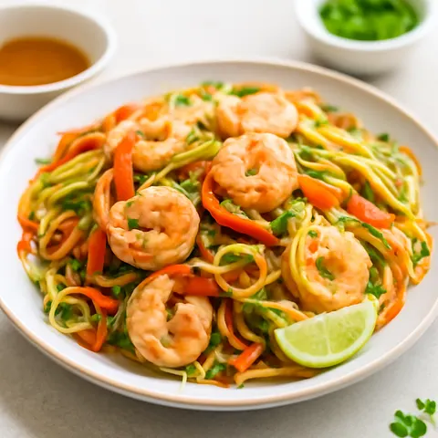 Shrimp and Zoodle Pad Thai (Peanut-Free)
