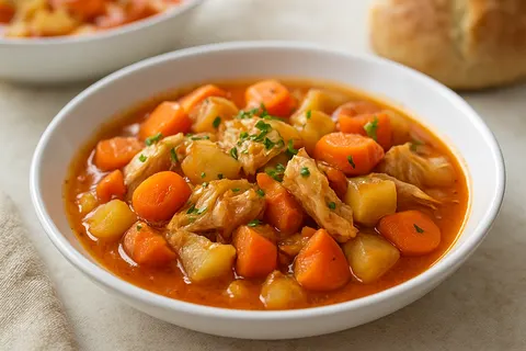 Gentle Garlic-Free Tomato-Free Chicken Stew with Root Veg