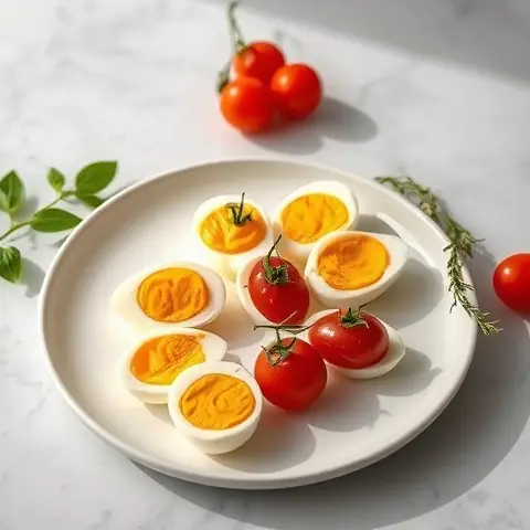 Hard-Boiled Eggs & Cherry Tomato Bites: A Nutritious Snack for New Moms