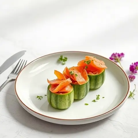 Canned Salmon Salad Cucumber Cups