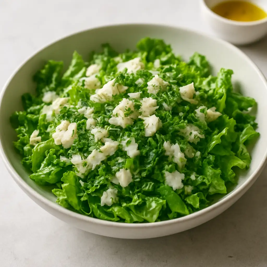 Fresh Herb Fish Flake Salad with Lettuce
